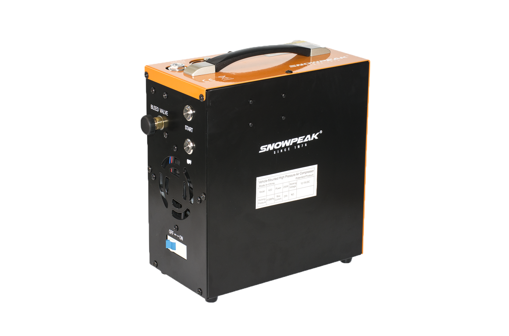 Snowpeak Compressore 11L/min 110/220v or 12v Car Battery 300bars